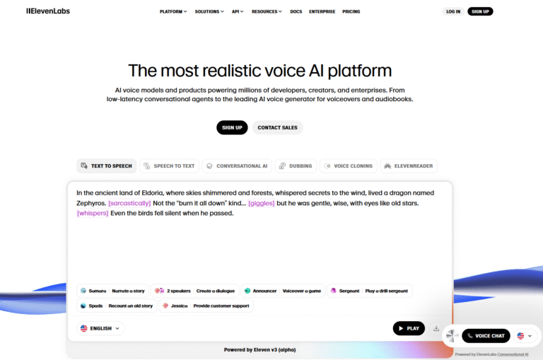 ElevenLabs Website