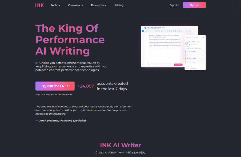INK AI Writer